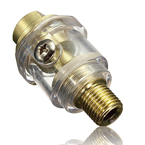 1/4 Inch BSP Mini In-Line Oiler For Pneumatic Tool&Air Compressor Pipe