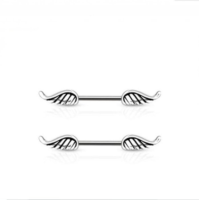 Dedegui 316l Stainless Steel 14g Wings Nipple Rings Body Piercing Sold As a Pair