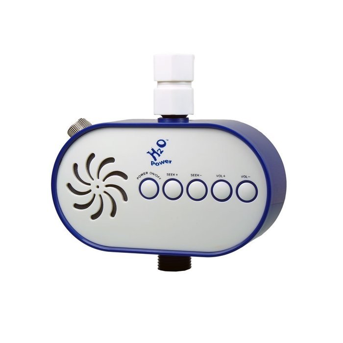 H2O Audio H2O-100 Power Water Pressure Powered Shower Radio N4