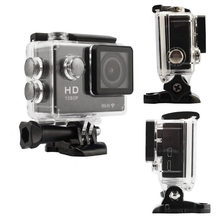 Mini WiFi Portable Action Sports Camera, 2.0 Inch LCD Screen 1080P HD 12Mp Video PC Camera 170&deg; Wide Angle Lens... N12