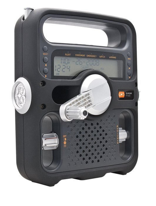 Etn FR600B Solarlink Self-Powered Digital AM/FM/SW/NOAA S.A.M.E. Weather Radio with Flashlight, Siren, Solar Power... N7