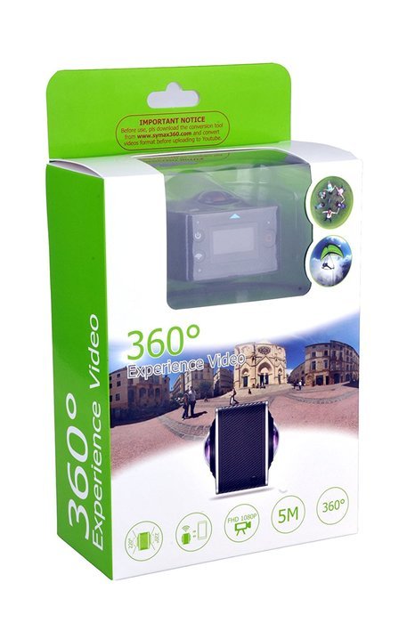 LongStar Cube 360 VR Action Video Camera Large Panoramic View with Dual Lens WiFi H.264 360x220 1080P Wifi IOS... N7