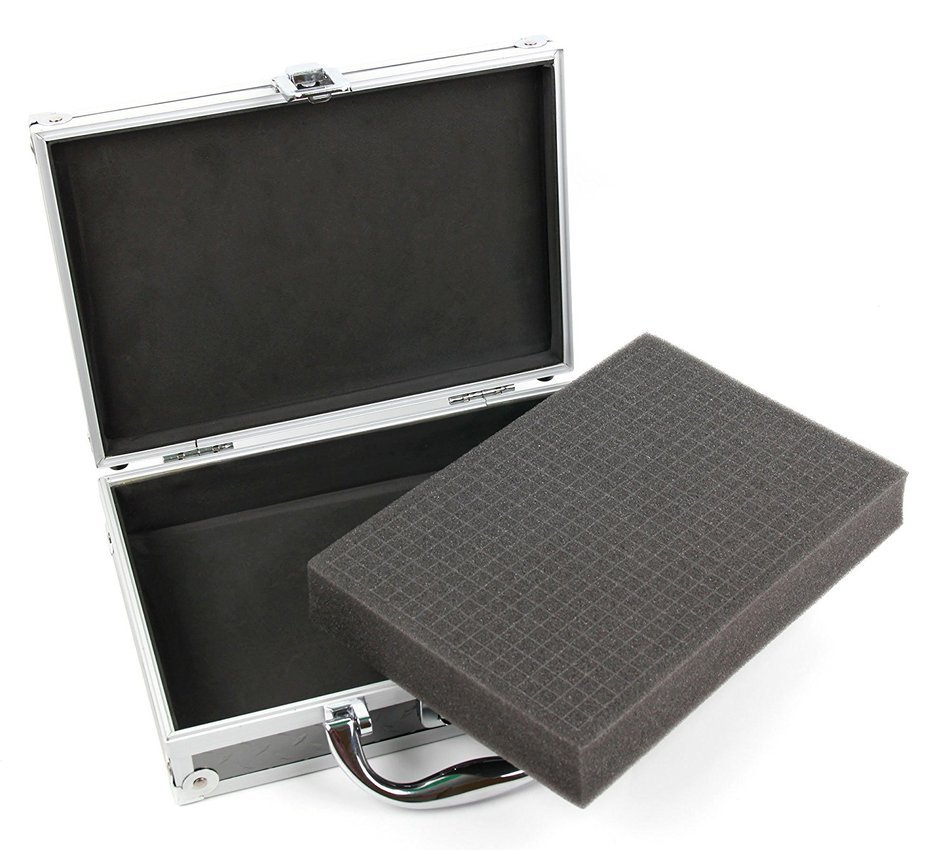 Protective Silver Aluminium Flight Case With Shock Absorbing D.I.Y Customizable Foam Interior - Compatible with... N4