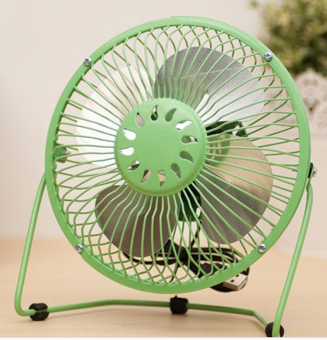 6 inches large mute fan usb fan mini fan student fan small office desktop Green