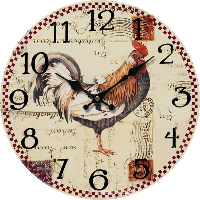 MuLuo 14 inch Cock Printing Living room Clocks bedroom Wall Watches work Round E N3