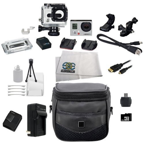 GoPro HERO3+ Silver Edition Camera (CHDHX-302) + SSE&reg; Accessory Kit: Includes 32GB High Speed Memory Card, High... N4