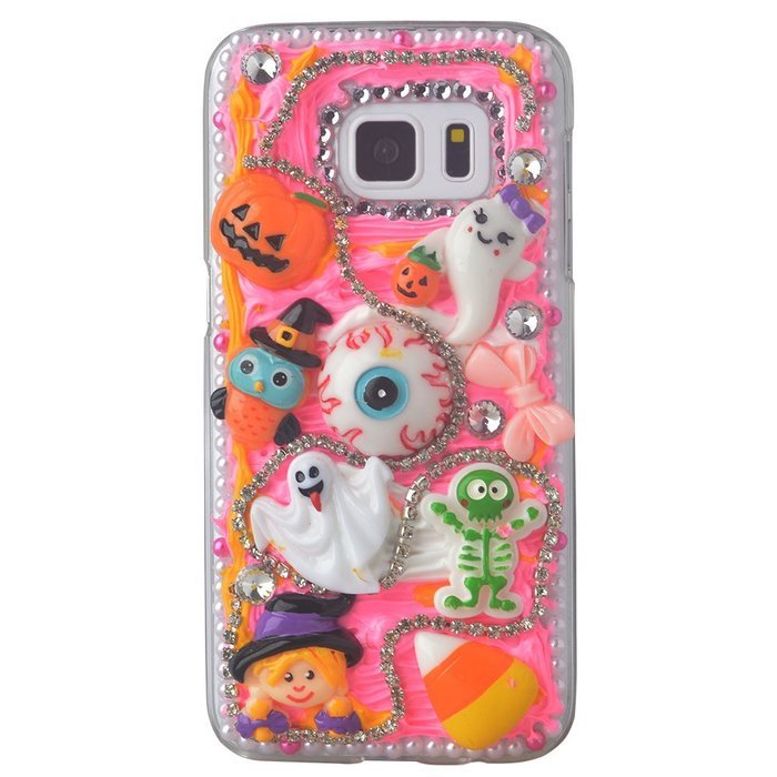 Spritech(TM) 3D Handmade Crystal Phone Case for Samsung Galaxy S6 Edge,Helloween Style Monster Pumpkin Design... N5