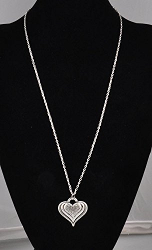 Cool New Vintage Cute Charm Silver Retro Heart Alloy Chain Pendant Necklace