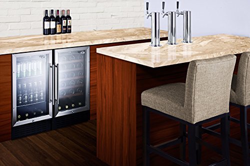 Summit SCR1841BADA 2.7 cu.ft. 18" wide ADA compliant glass door refrigerator for built-in or freestanding use,... N2