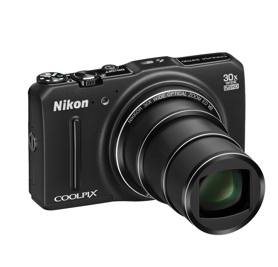Nikon COOLPIX S9700 16.0 MP Wi-Fi Digital Camera with 30x Zoom NIKKOR Lens, GPS, and Full HD 1080p Video (Black) N4