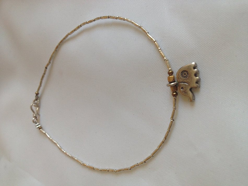 Anklet,Silver,Bohemian Boho Gipsy,Handmade, Valentine Gift DR05