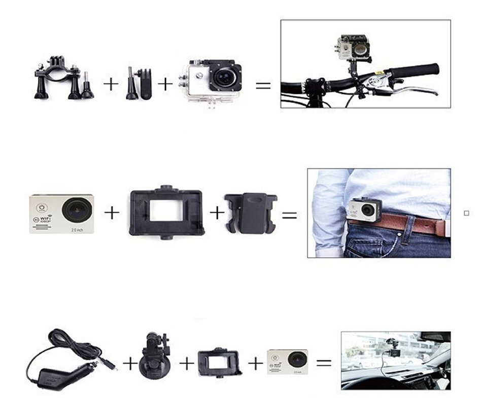 (Pink) Action Camera SJ7000 Wifi 2.0 LTPS LED mini cam recorder marine diving 1080P HD DV Go pro style two batteries... N6