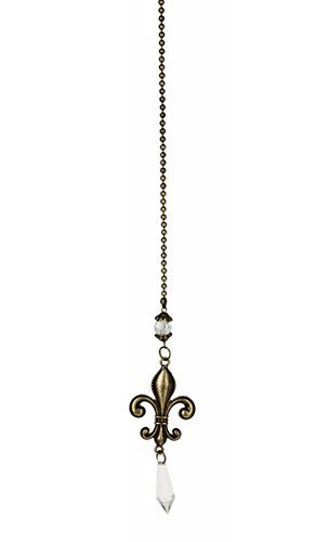 Brass Colored Fleur-de-lis Ceiling Fan Pull - By Ganz