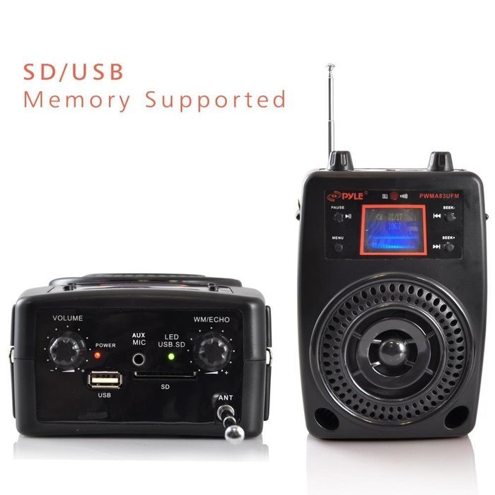 Pyle Outdoor/Surround Wireless & Portable Compact Stereo, Set of 1, Karaoke (PWMA83UFM) N3