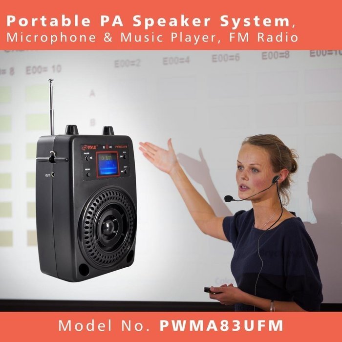 Pyle Outdoor/Surround Wireless & Portable Compact Stereo, Set of 1, Karaoke (PWMA83UFM) N4
