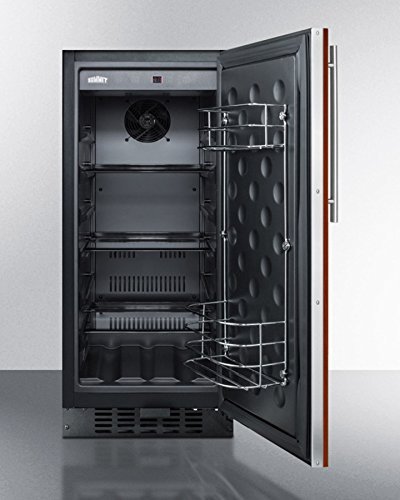 Summit FF1532BIF 15" Compact Refrigerator with Automatic Defrost Adjustable Glass Shelves Digital Thermostat and... N3