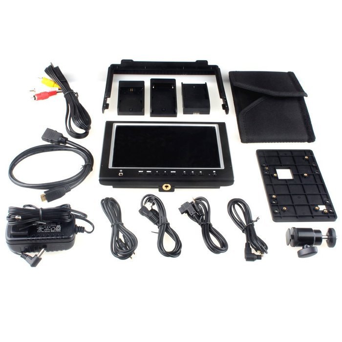 Lilliput 7" 664 IPS field monitor with HDMI +LP-E6/F970/QM91D battery plate+ 4 Shutter,full Hd camcorder N6