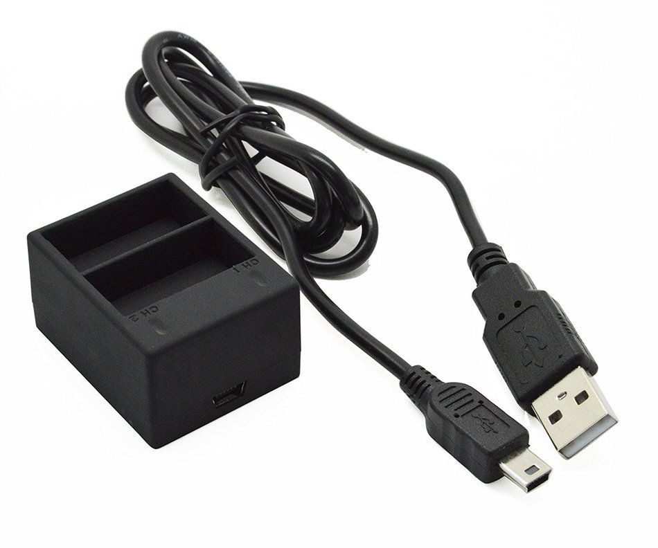 ProGear Set Of 2 New Batteries With Portbale USB Charger And Cable For GoPro Hero 3+ 3