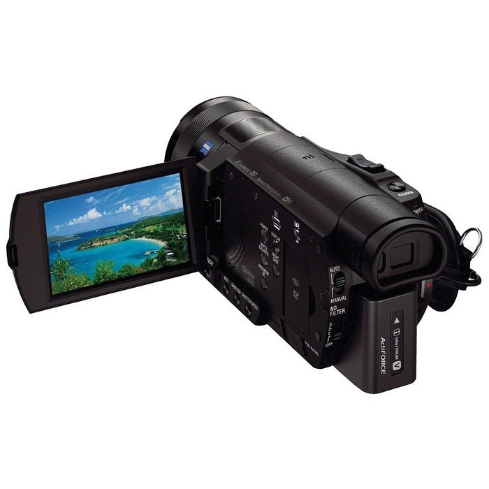 Sony Handycam FDR-AX100 Wi-Fi 4K HD Video Camera Camcorder with 64GB Card + Case + LED Light + Battery & Charger... N2