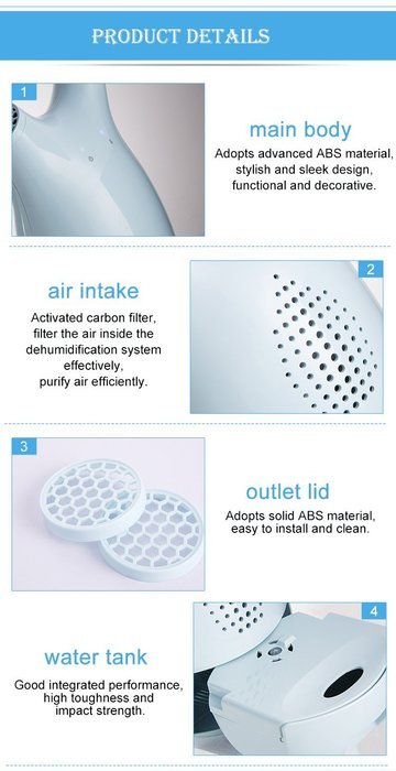 HOMY Portable Semiconductor Dehumidifier, Mini Air Dryer,Multi-mode and Touch Screen Whisper Quiet (Dehumidification... N3
