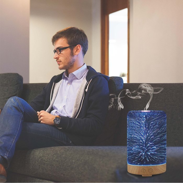 SUN-E Aromatherapy Oil Diffuser,100ML Essential Oil Ultrasonic Cool Mist Humidifier Waterless Auto Shut-off Perfect... N14