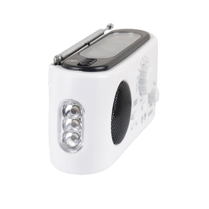 Qooltek Portable Emergency Dynamo/Solar Hand Crank Self Powered AM/FM Radio with Cell Phone Charger & 3-LED Flashlight... N7