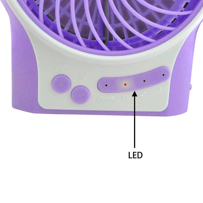 iKKEGOL Mini Portable Wireless Rechargeable Super Strong Wind Desk Fan W/ Rechargeable Battery - 3 Mode Wind Speed... N12
