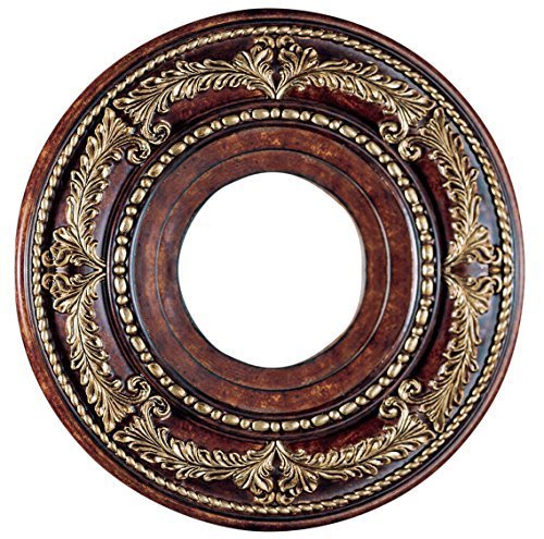 Livex Lighting 8204-63 Ceiling Medallion in Verona Bronze with Aged Gold Leaf Accents by Livex Lighting