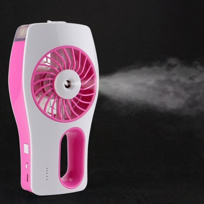 LEDMO Handheld Mini Misting Cooling Fan with USB Rechargeable, Blue N2