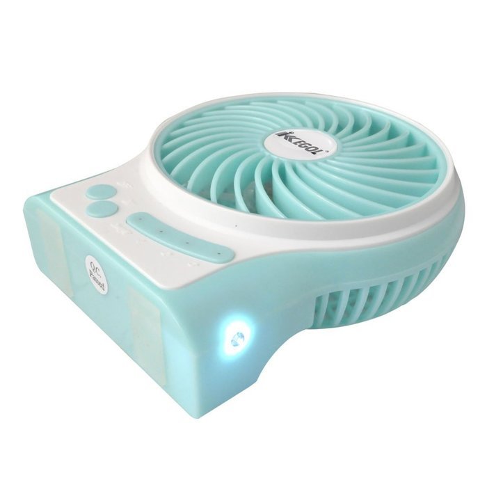 iKKEGOL Mini Portable Wireless Rechargeable Super Strong Wind Desk Fan W/ Rechargeable Battery - 3 Mode Wind Speed... N15