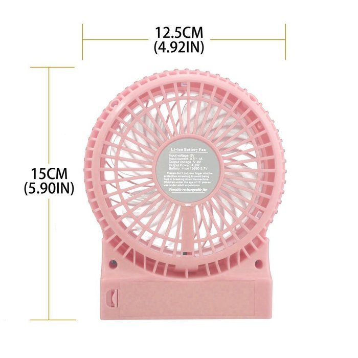 iKKEGOL Mini Portable Wireless Rechargeable Super Strong Wind Desk Fan W/ Rechargeable Battery - 3 Mode Wind Speed... N16