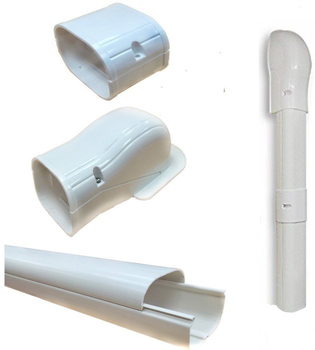 3" 7.5 FT Ductless Mini Split Line Set Cover Kit, Professional Outdoor Cover Kit N4