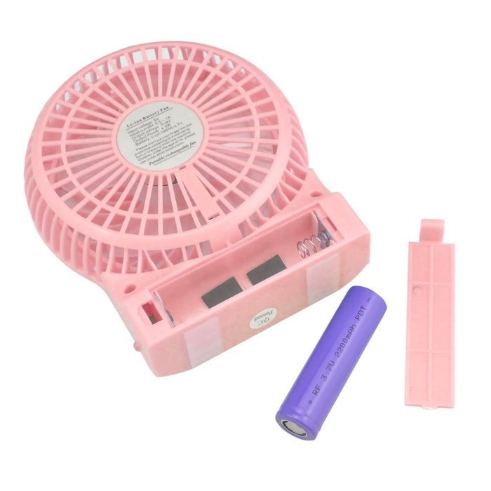 iKKEGOL Mini Portable Wireless Rechargeable Super Strong Wind Desk Fan W/ Rechargeable Battery - 3 Mode Wind Speed... N17