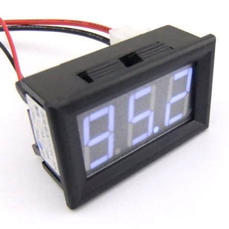 RioRand 0.56" 2-wires Amperemeter DC Digital Electric Meter 0 to 100A Ampere Ammeter LED Tester Blue+Shunt N5