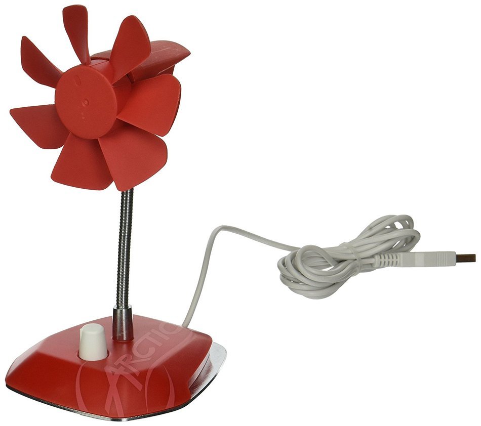 ARCTIC Breeze Pro, USB-Powered 92mm Desktop Fan, Adjustable Fan Speed and Blowing Angle, 4-Port USB Data Hub -... N2
