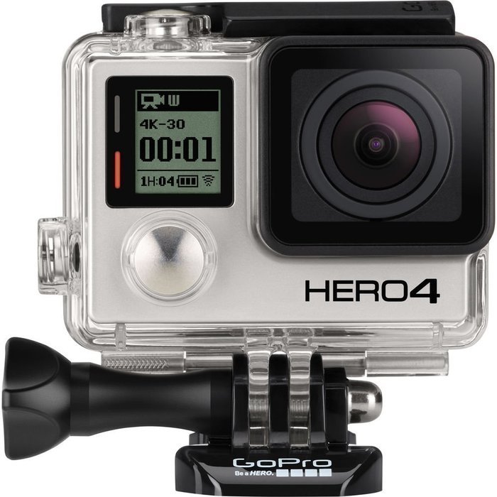 GoPro Hero4 Hero 4 12MP Full HD 4K 30fps 1080p 120fps Built-In Wi-Fi Waterproof Wearable Camera Black Adventure... N62