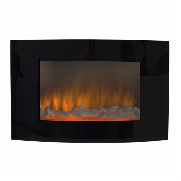 Large 1500W Heat Adjustable Electric Wall Mount & Free Standing Fireplace Heater N12