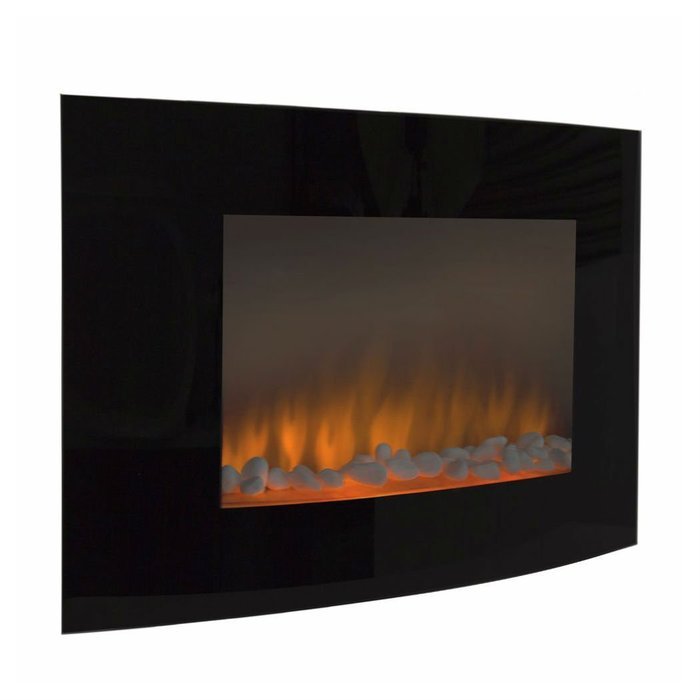 Large 1500W Heat Adjustable Electric Wall Mount & Free Standing Fireplace Heater N13