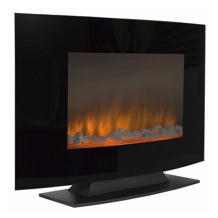 Large 1500W Heat Adjustable Electric Wall Mount & Free Standing Fireplace Heater N14