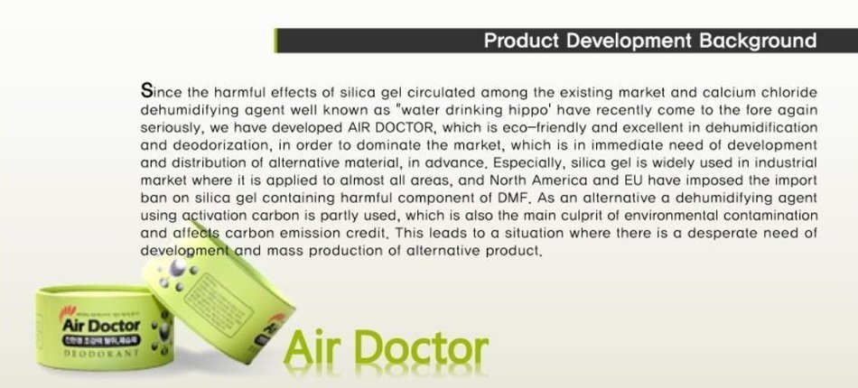 [Air Doctor] 2pcs Dehumidifier Deodorant Deodorizer (+)Car Odor Eliminator/ Made with Volcanic Stone / Retaining... N3