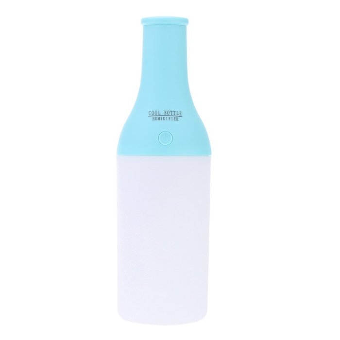Mini Humidifier Home Air Diffuser USB Portable Cool Bottle Design LED Night Light Aromatherapy Mist Maker (Pink)