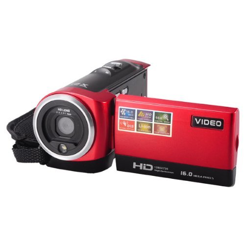 DV40 16.0MP 16X Digital Zoom 2.7" TFT LCD 1280*720 HD Digital Video Camera Recorder - Black / Red N5