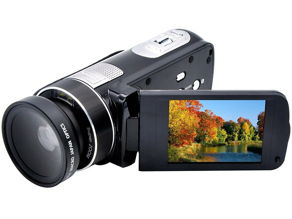 SEREE HDV-301 FHD 1080P Digital Video Camera Camcorder Night Vision Wide Angle Macro Fisheye Shooting 24MP 3 Inch... N20