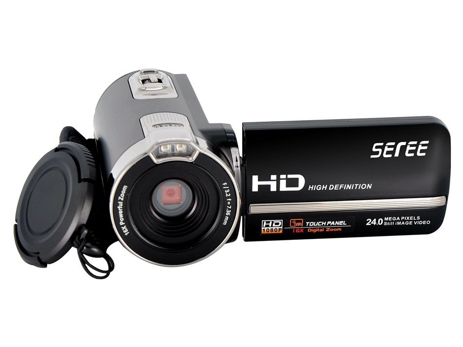 SEREE HDV-301 FHD 1080P Digital Video Camera Camcorder Night Vision Wide Angle Macro Fisheye Shooting 24MP 3 Inch... N21