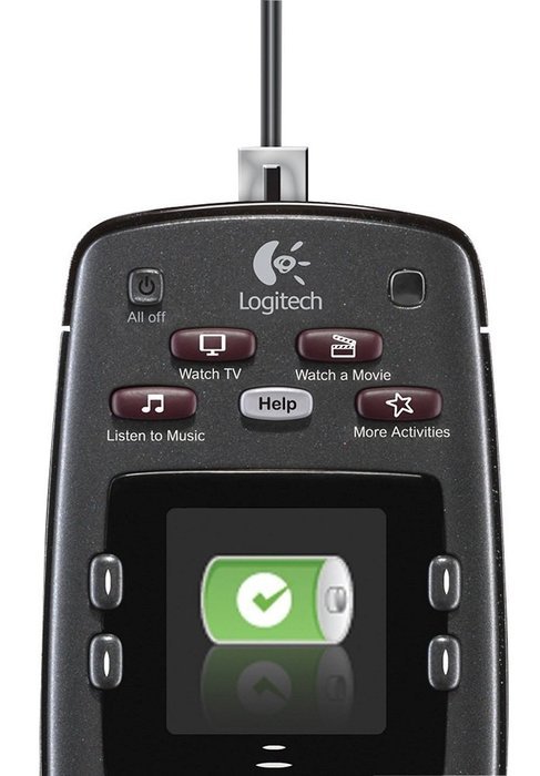 Remote Control Logitech 915-000162 Harmony 700 Rechargeable 6 Device Universal Remotes with Color Screen (Black) N9