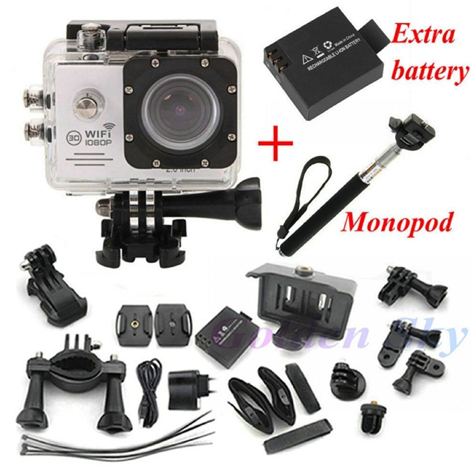 (Pink) Action Camera SJ7000 Wifi 2.0 LTPS LED mini cam recorder marine diving 1080P HD DV Go pro style two batteries... N7