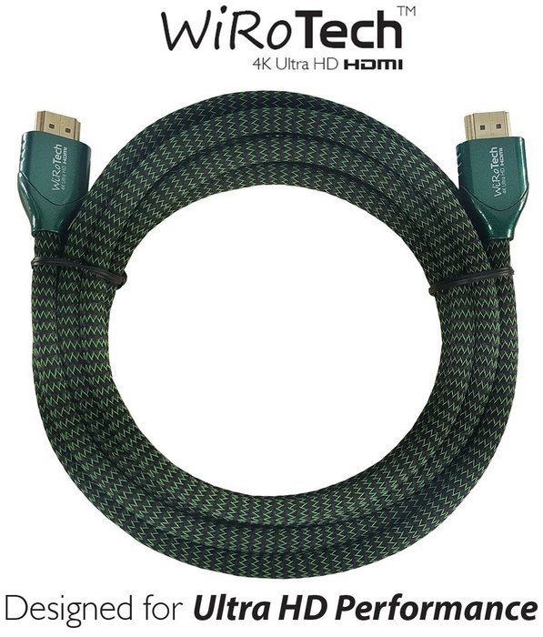 WiRoTech Green HDMI Cable 4K Ultra HD (6 Feet, Green) N33