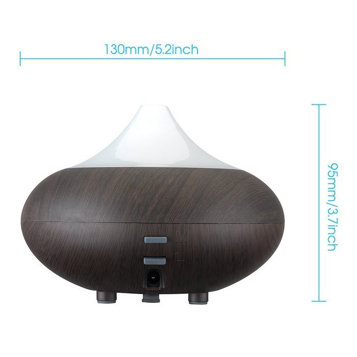 VicTsing Aromatherapy Cool Mist Humidifier with 7 Color LED Lights, Wood Grain, 140ml N3