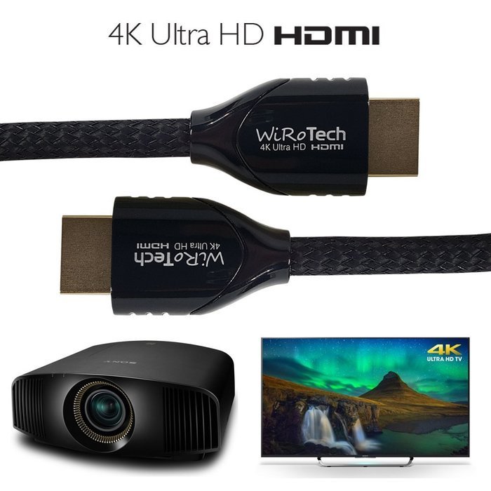 WiRoTech Green HDMI Cable 4K Ultra HD (6 Feet, Green) N40