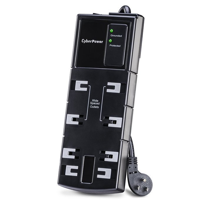 CyberPower CSB806 Surge Protector 8-Outlets 6 Ft Cord 1800 Joules N19